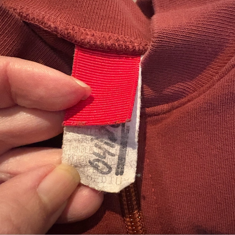 Vintage Women Teens Y2K Burgundy Red Zipped Light Jacket Size XS/S - Picture 5 of 6